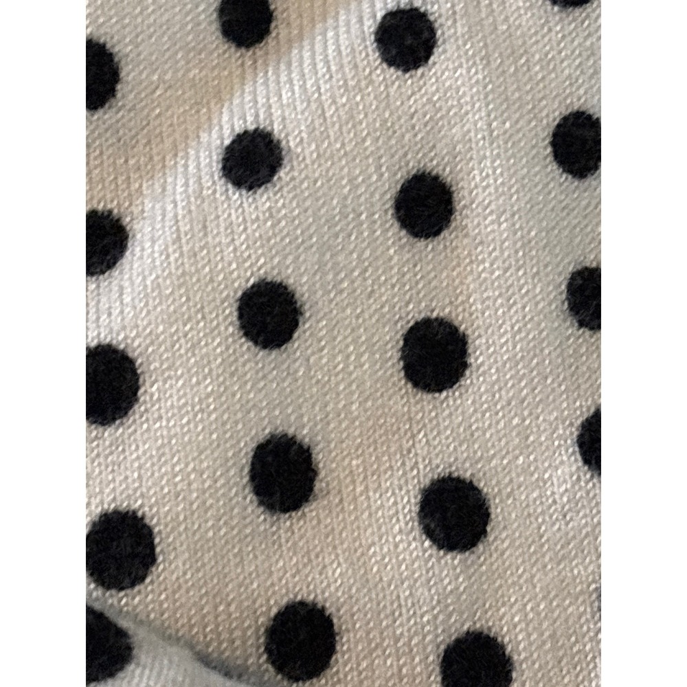Chicos Black White Polka Dot Ombre Knit Sweater Top Women‎ Size 2 Large - Picture 9 of 12